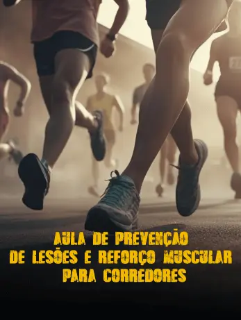 Aula de prevenção de lesões e reforço muscular para corredores